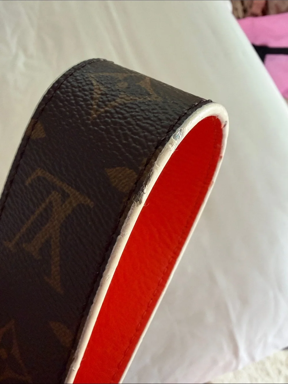 Louis Vuitton Monogram Reversible Strap in Brown & Orange